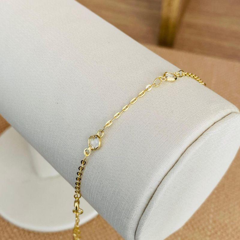PULSEIRA ZIRCONIAS ELO CADEADO