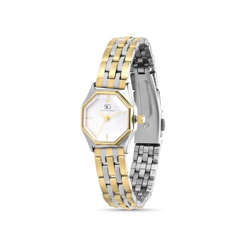Relógio Feminino Elegante Octa Mini Bicolor Prata e Dourado