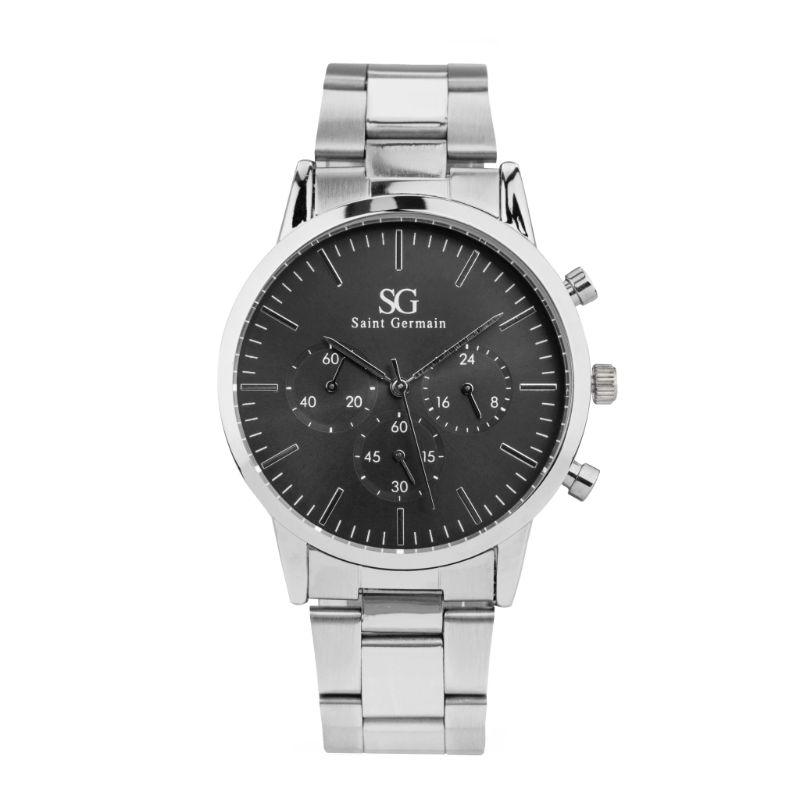 Relógio Masculino Chrono Black Silver 42mm
