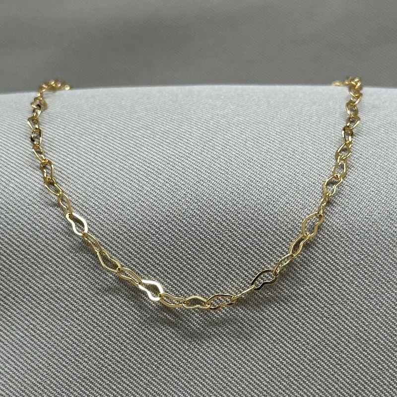 TORNOZELEIRA CORRENTE ELOS DE CORAÇÃO 4MM