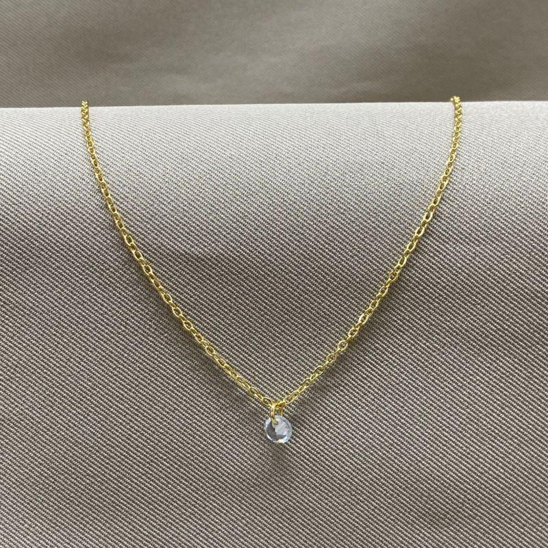 TORNOZELEIRA ELO CADEADO E PONTO DE LUZ ZIRCONIA CRISTAL 5MM