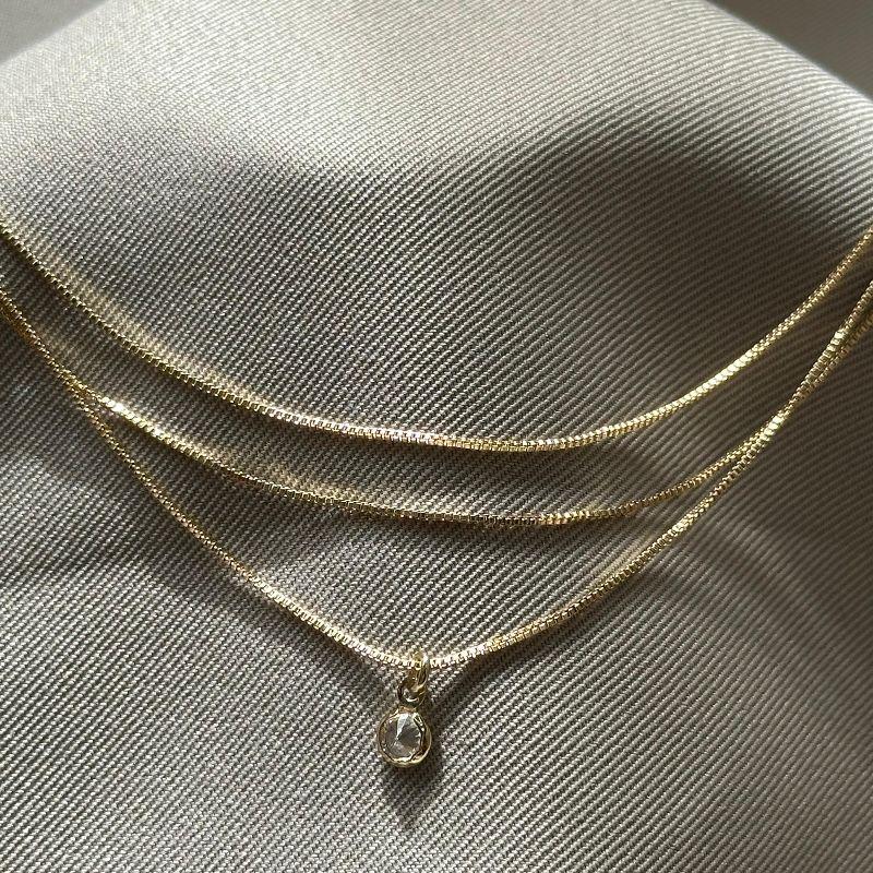 TORNOZELEIRA TRIPLA VENEZIANA COM ZIRCONIA