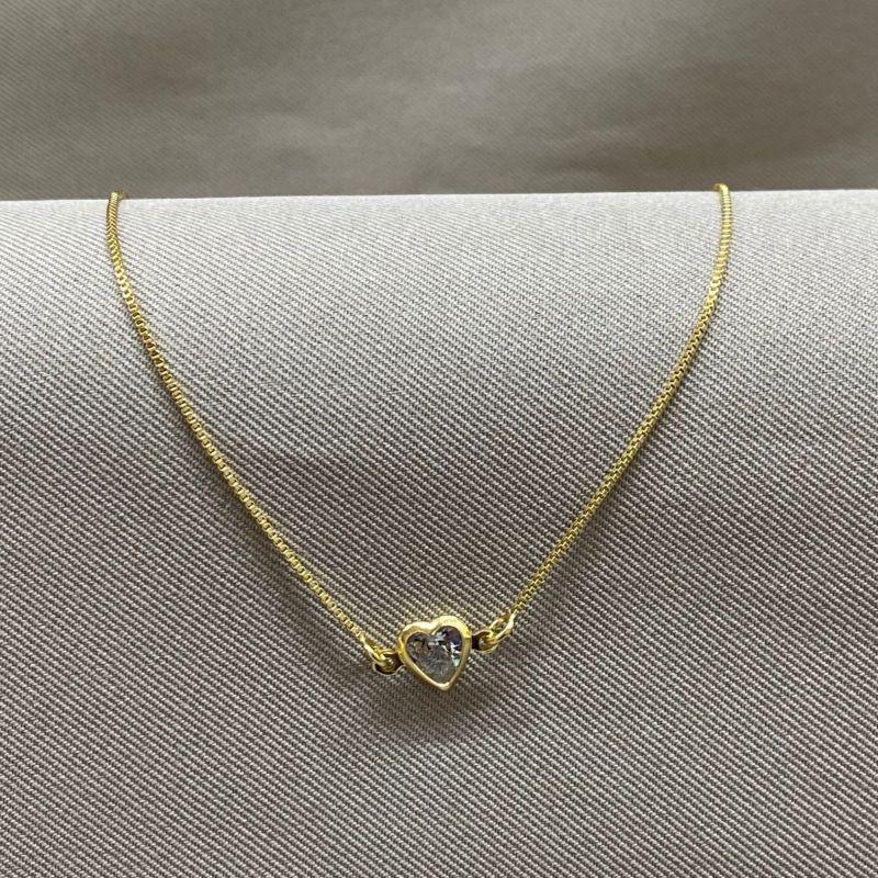 TORNOZELEIRA VENEZIANA BIP. CORAÇÃO 6MM ZIRCONIA CRISTAL