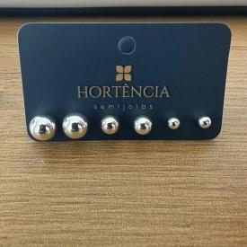 TRIO BRINCO BOLINHA MACIÇA