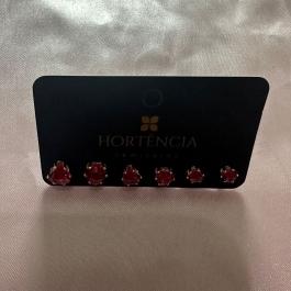 TRIO BRINCO CORAÇÃO FÚSCIA 4MM/5MM/6MM