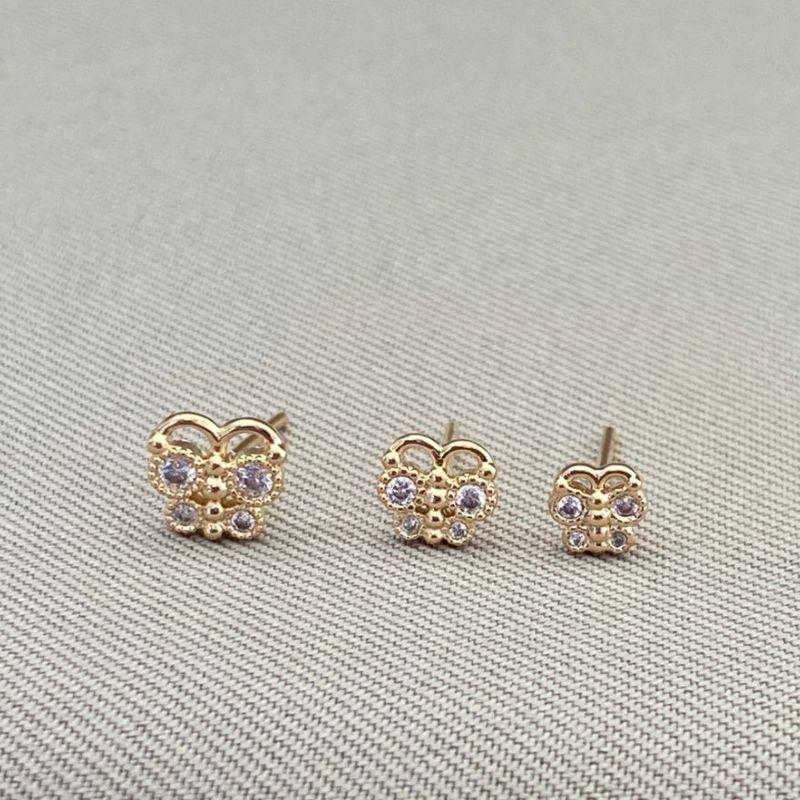 TRIO DE BRINCOS BORBOLETINHA