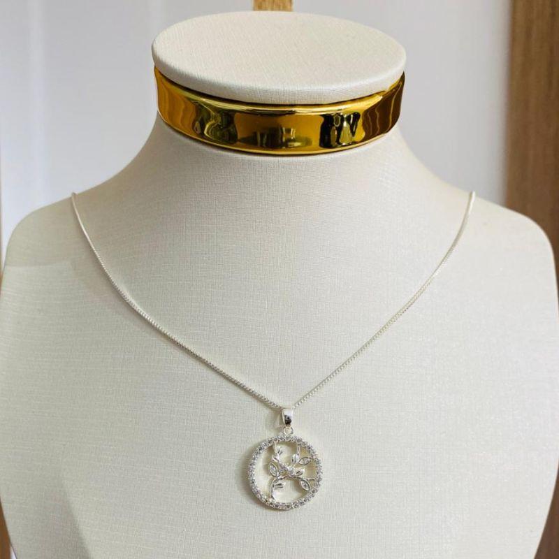 COLAR ARVORE DA VIDA CRAVEJADA