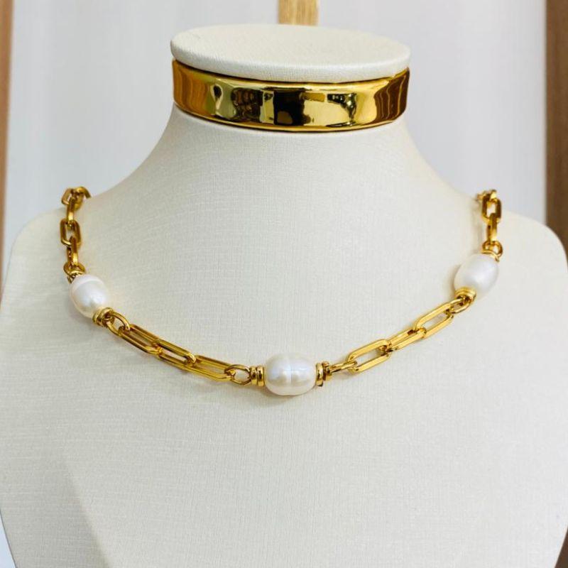 COLAR CARTIER COM PEROLA