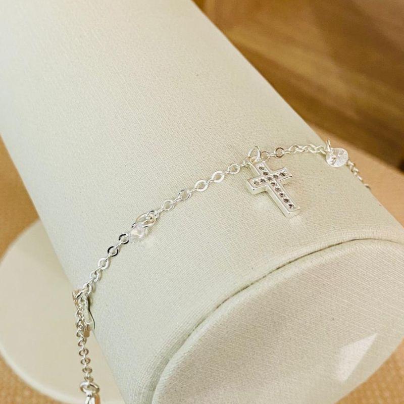 PULSEIRA CRUZ COM ZIRCONIAS