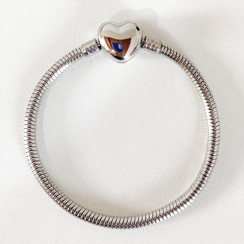 PULSEIRA DE BERLOQUE FECHO CORAÇÃO 17CM EM STEEL