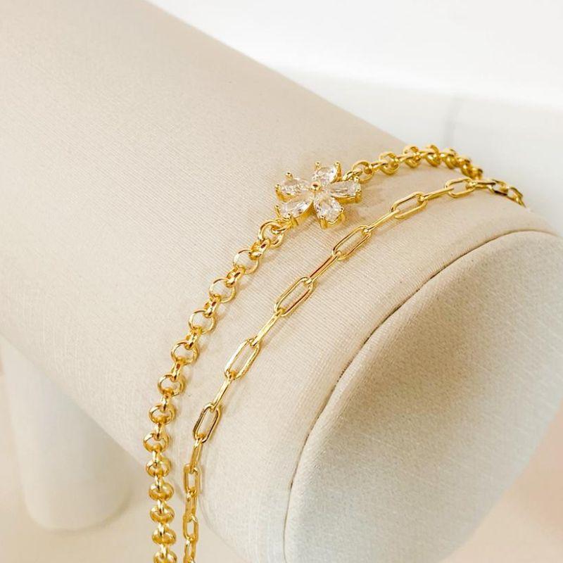 PULSEIRA DUPLA FLORZINHA