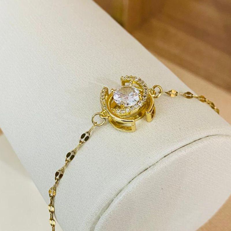 PULSEIRA ZIRCONIA CRAVEJADA E LISA