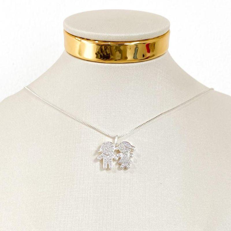 COLAR CASAL FILHOS CRAVEJADO