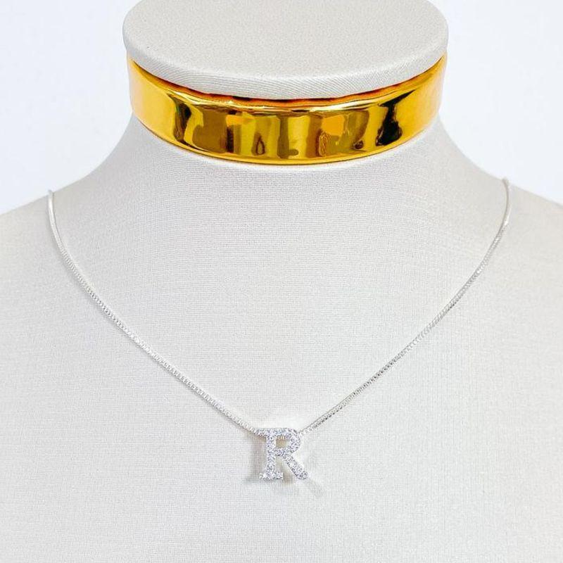 COLAR INICIAL R CRAVEJADA