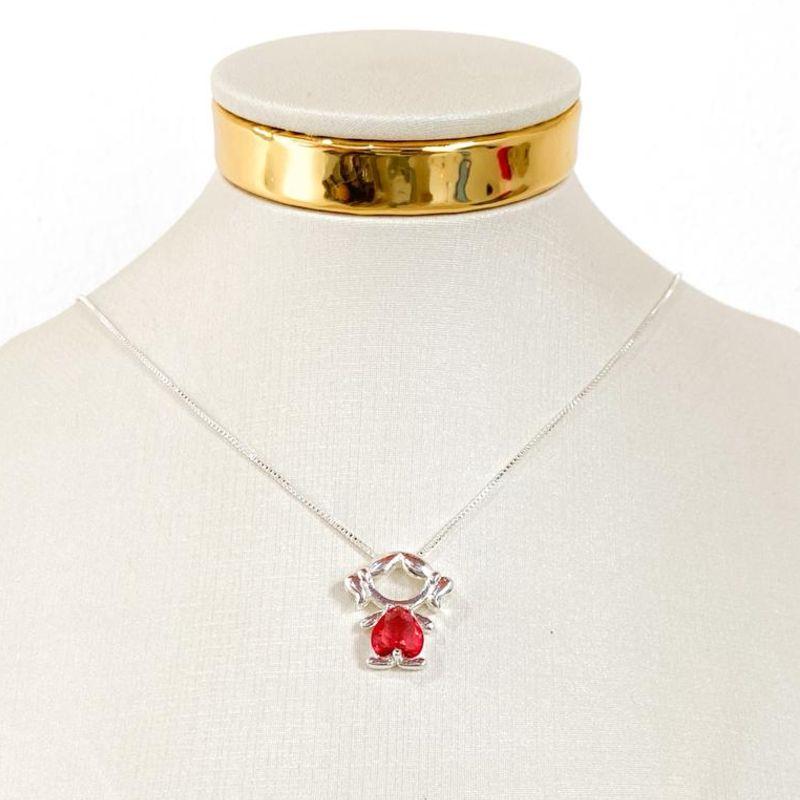 COLAR MENINA COM ZIRCONIA ROSA