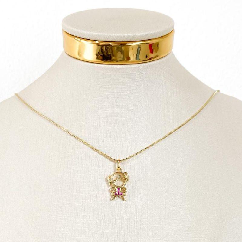 COLAR MENINA CRAVEJADA