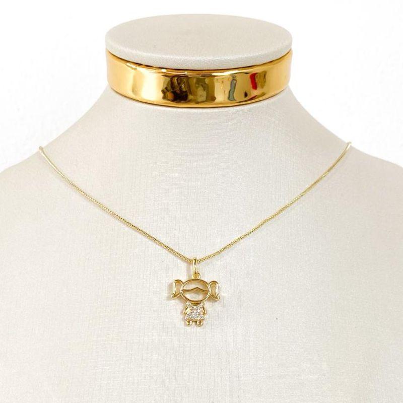 COLAR MENINA CRAVEJADA