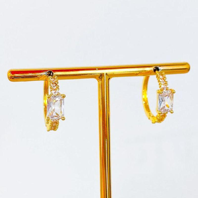 BRINCO ARGOLINHA ZIRCONIA CRAVEJADA