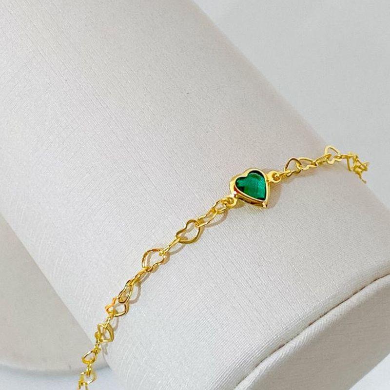 PULSEIRA CORAÇÃO VERDE ELOS CORAÇÕES