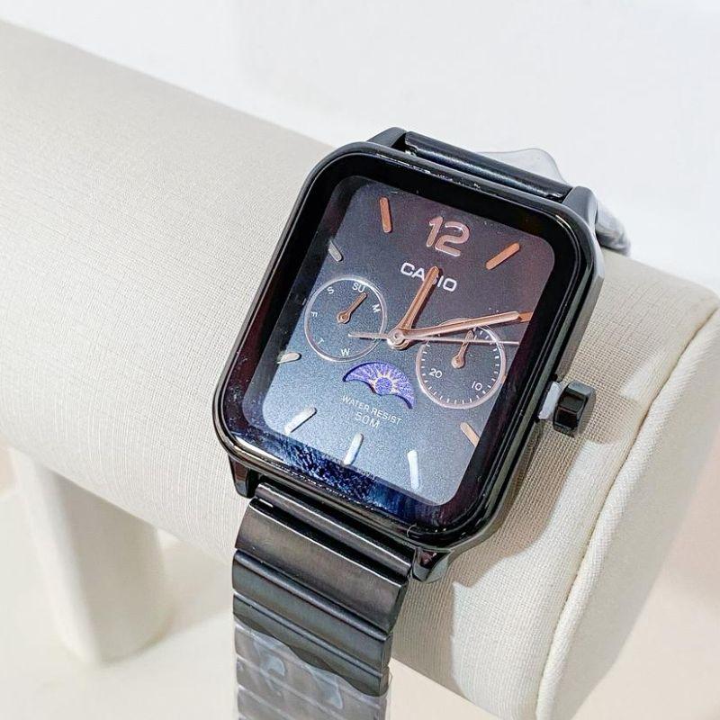 RELOGIO CASIO PRETO COM DETALHE DE LUA