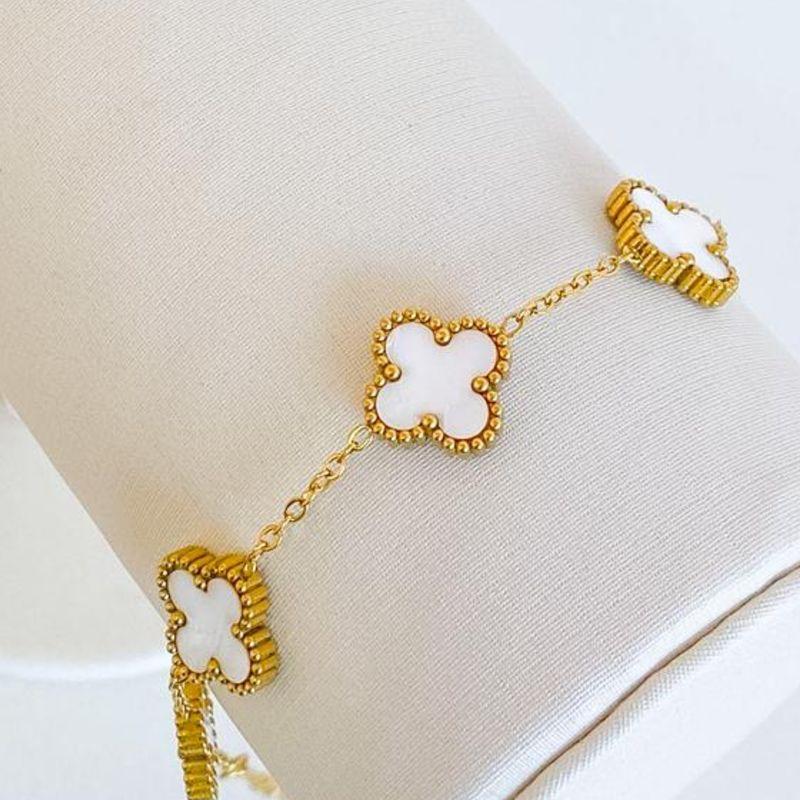 PULSEIRA 5 TREVOS BRANCOS