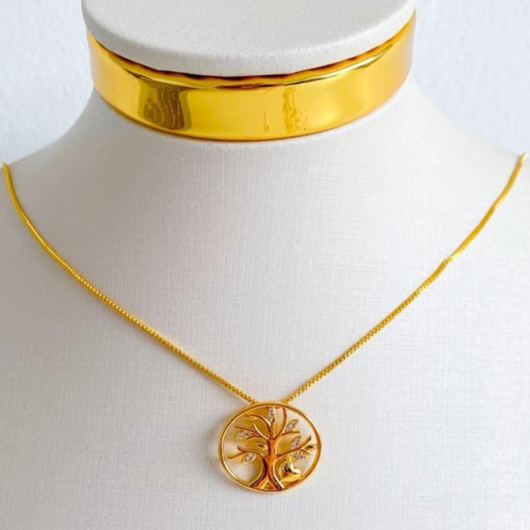COLAR ARVORE DA VIDA COM ZIRCONIAS