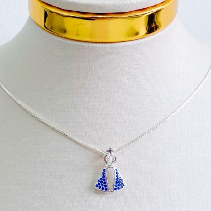 COLAR N.S. APARECIDA CRAVEJADA MANTO AZUL