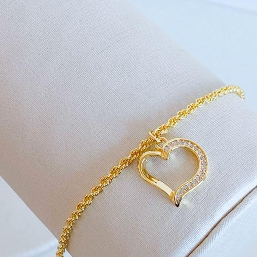 PULSEIRA CORDÃO BAIANO COM CORAÇÃO