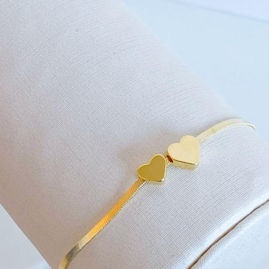 PULSEIRA FITA C/ 2 CORAÇÕES